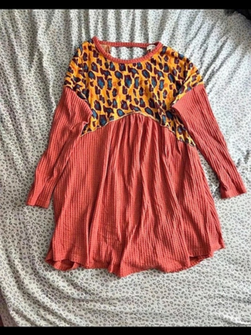 Umgee  Animal Print Casual Dress in Pink & Orange
